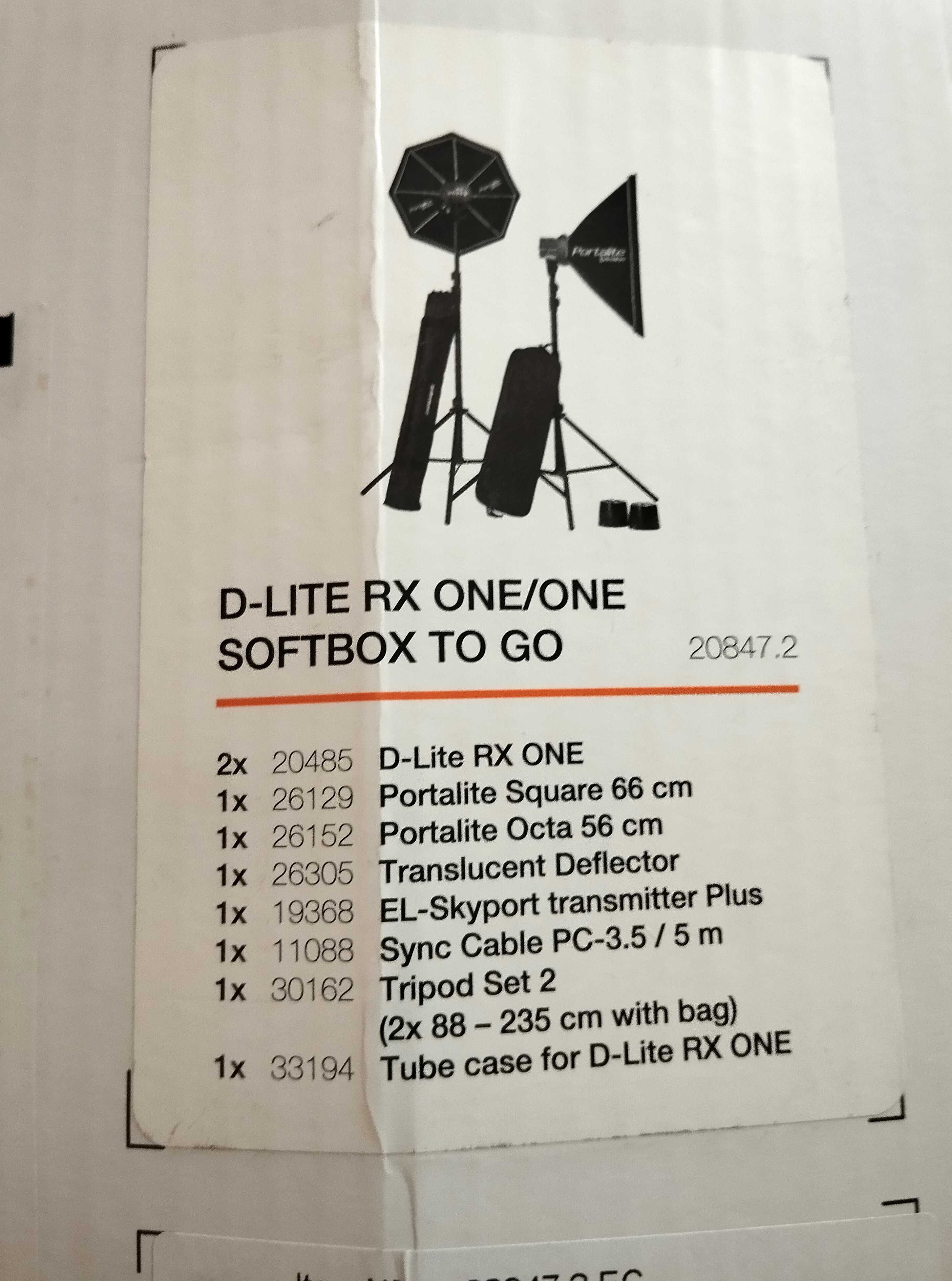 Zestaw lamp D-Lite RX ONE/ONE Softbox To Go firmy Elinchrom