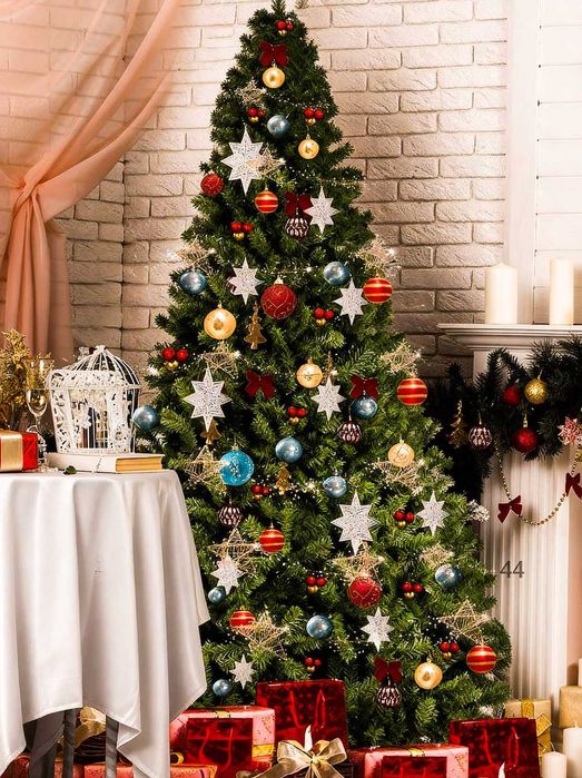 3w1 Duża Choinka Sztuczna Jak Żywa 180 CM Stojak Sosna Święta Mocna