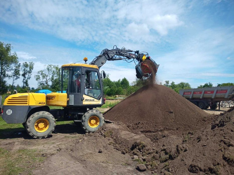 Ziemia przesiewana wywóz piasek kamień gruz żwir humus kruszywa tłucze