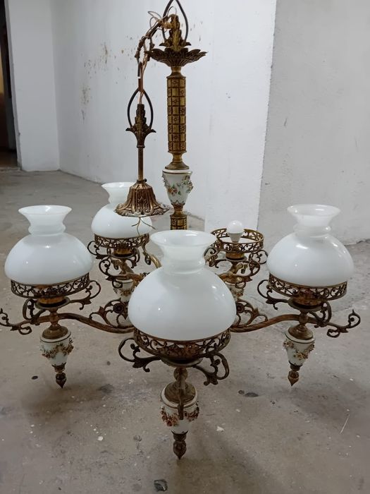 Conjunto de candeeiros lustre de teto vintage