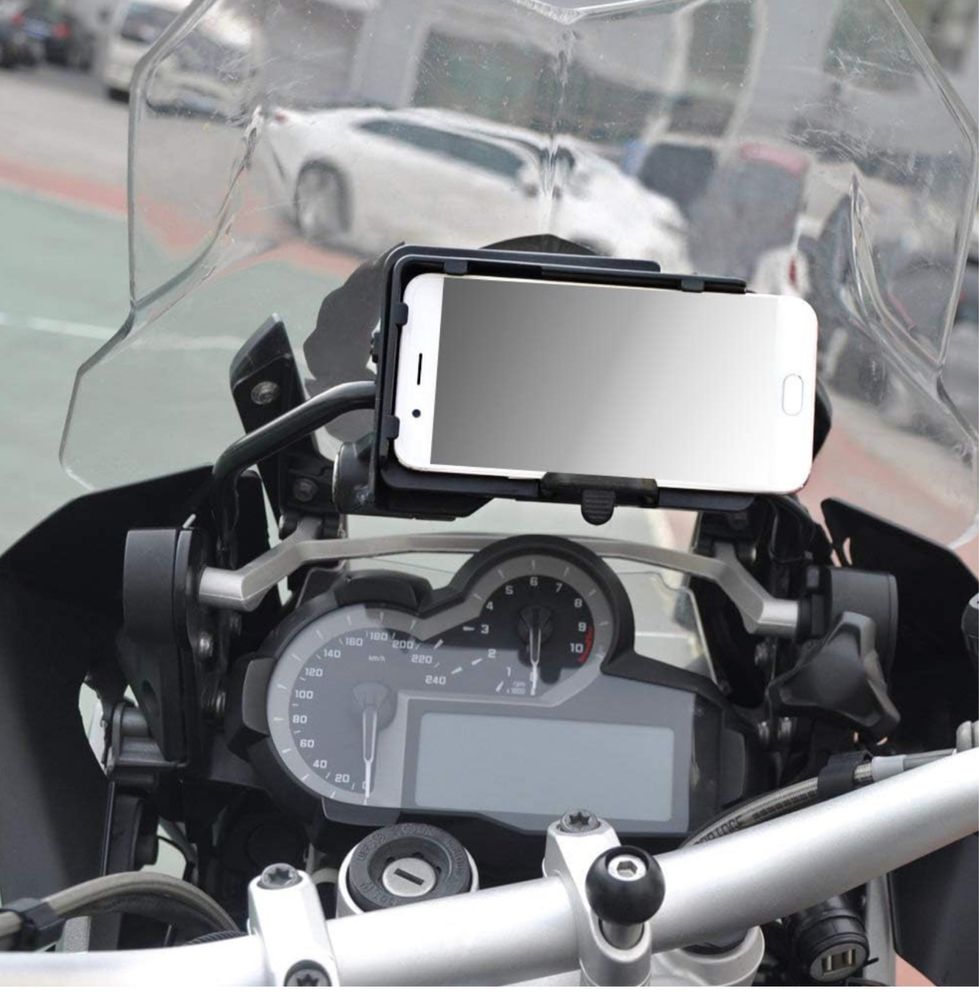 Motocyklowy uchwyt na telefon komórkowy z ładowarką USB