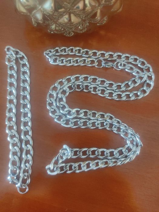 Colar e Pulseira Cubana "Hip Hop"