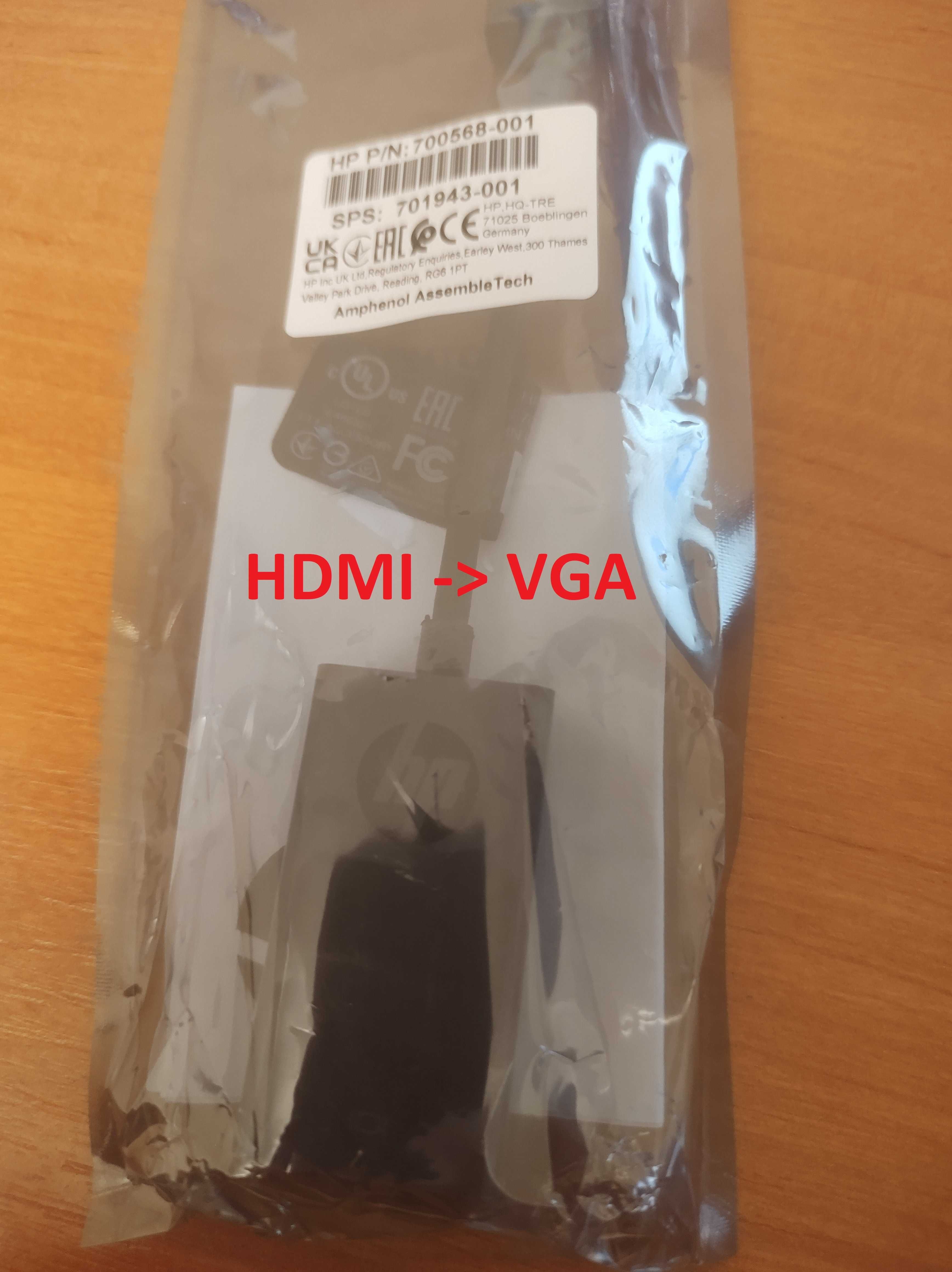 Конвертер адаптер Dell HDMI-VGA, Dell DAUBNBC084