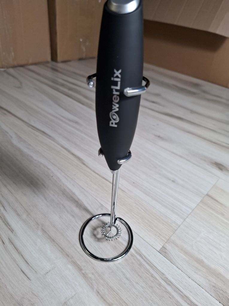 PowerLix Ręczna trzepaczka do mleka – elektryczny spieniacz do mleka