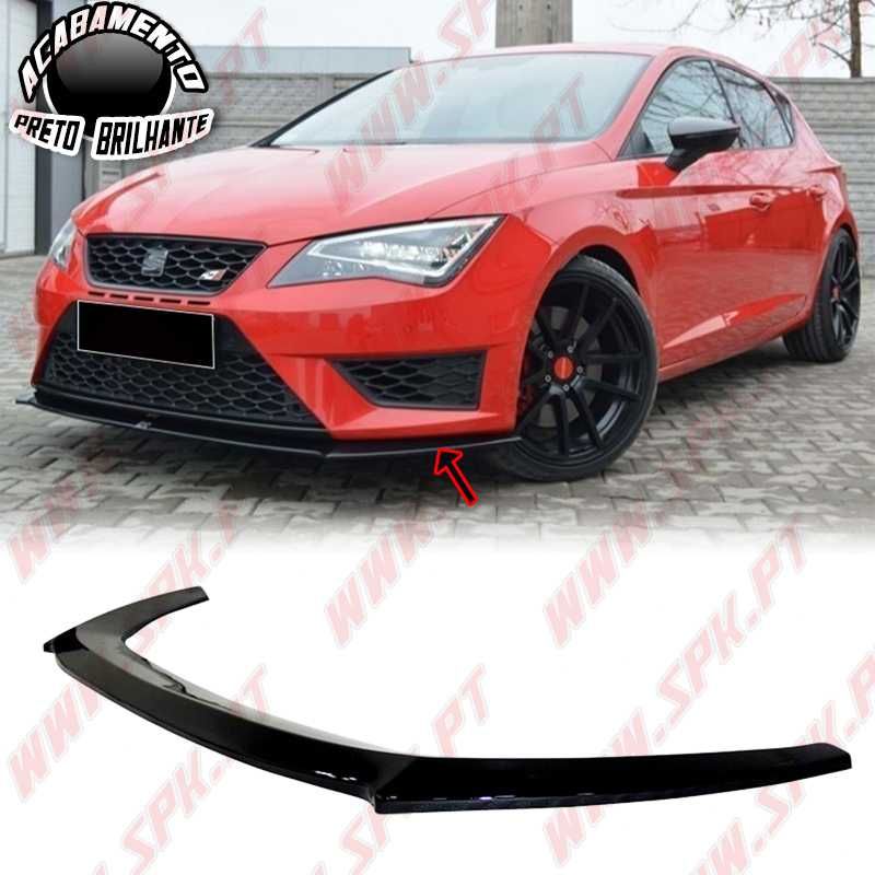 LIP SPOILER FRONTAL SEAT LEON 3 FR - CUPRA (BLACK GLOSS) - Plástico