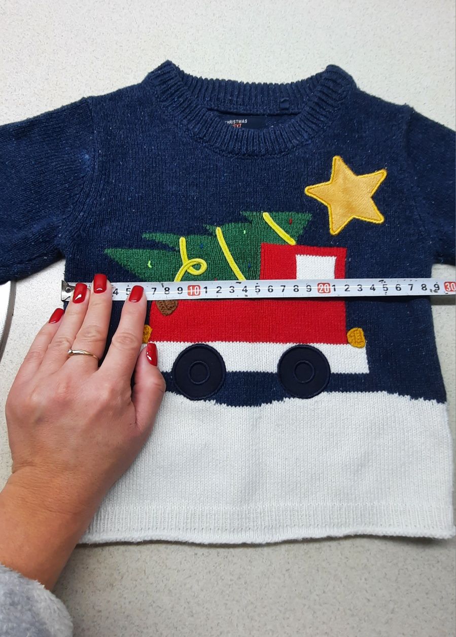 Новорічний светрик новогодний свитер next