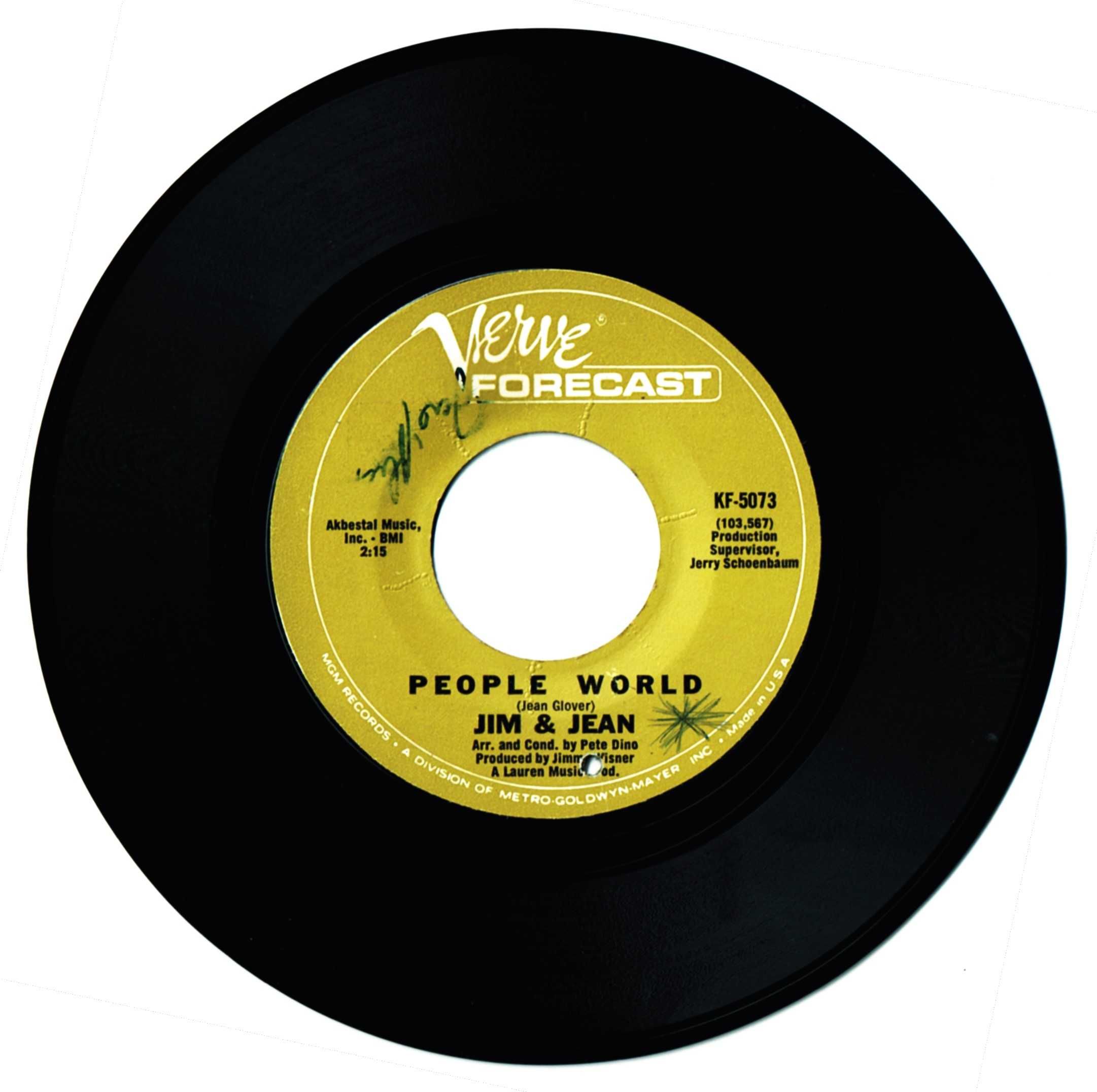 Jim & Jean - People World - 1966 - 45 rpm