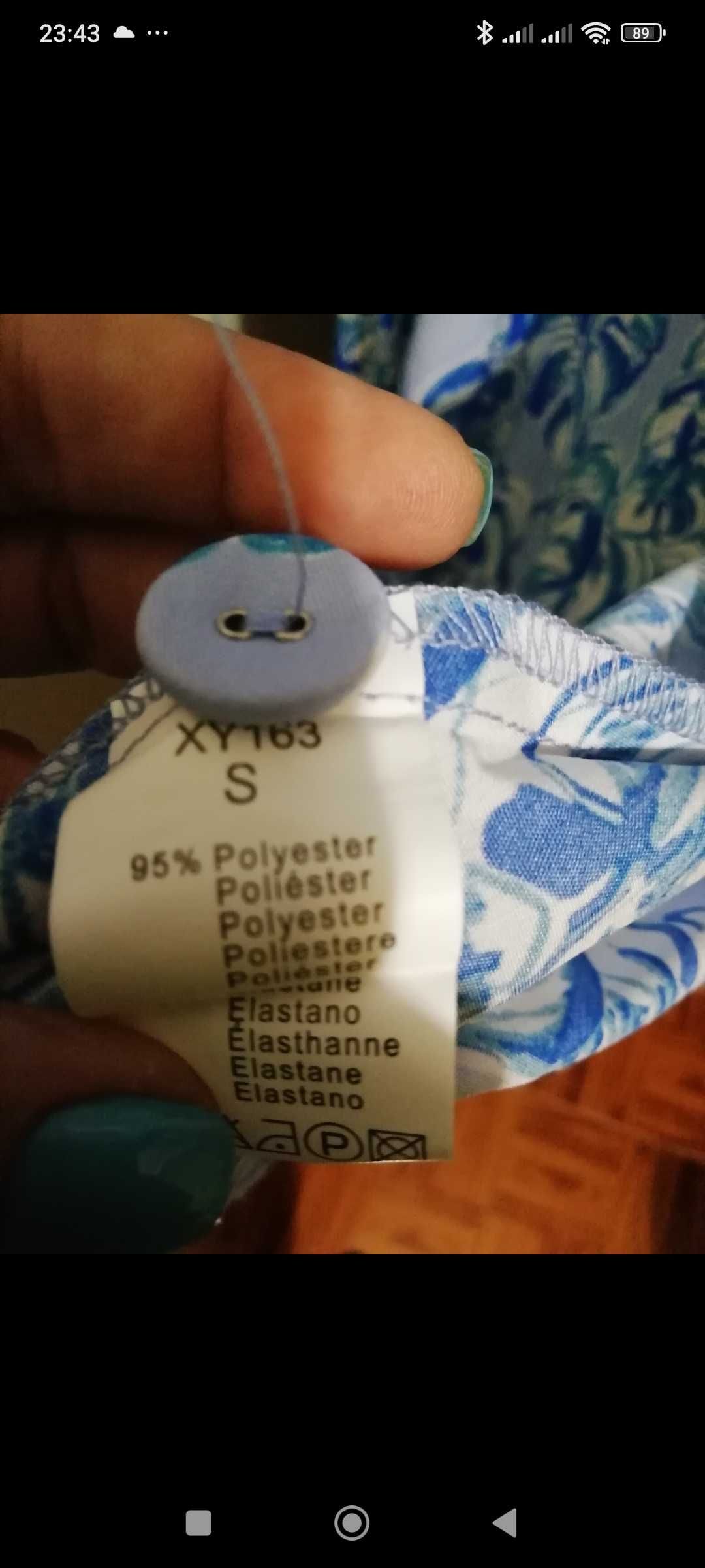 Vestido comprido tons azul novo