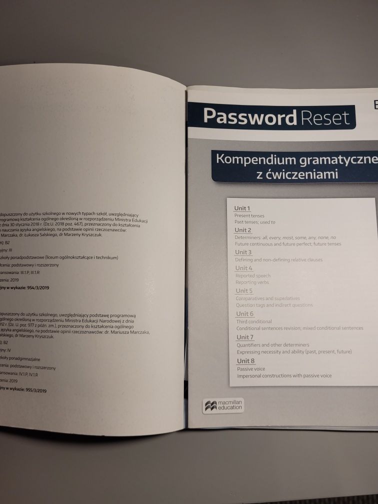 Nowy Podręcznik student's book password reset b2 macmillan