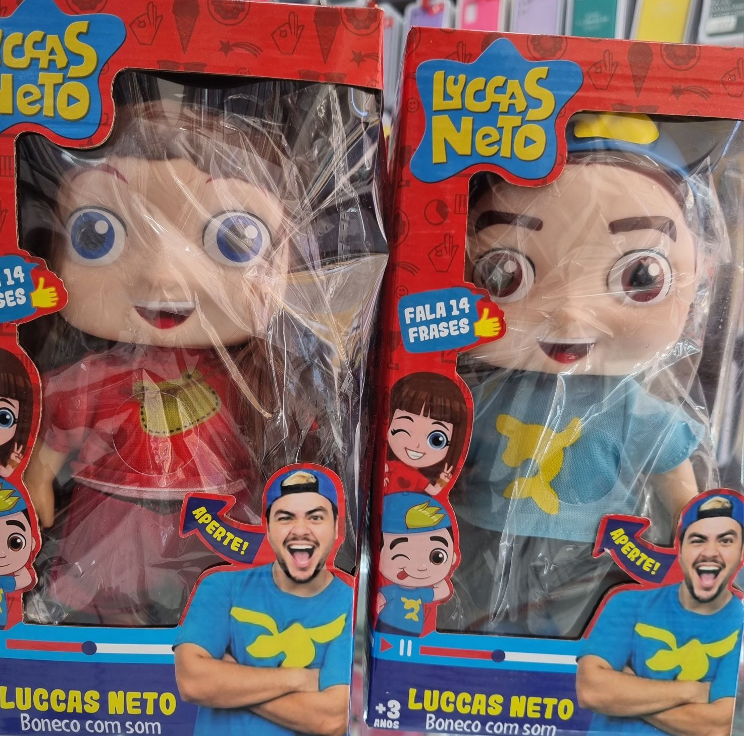 Boneco /boneca lucas neto e Gi