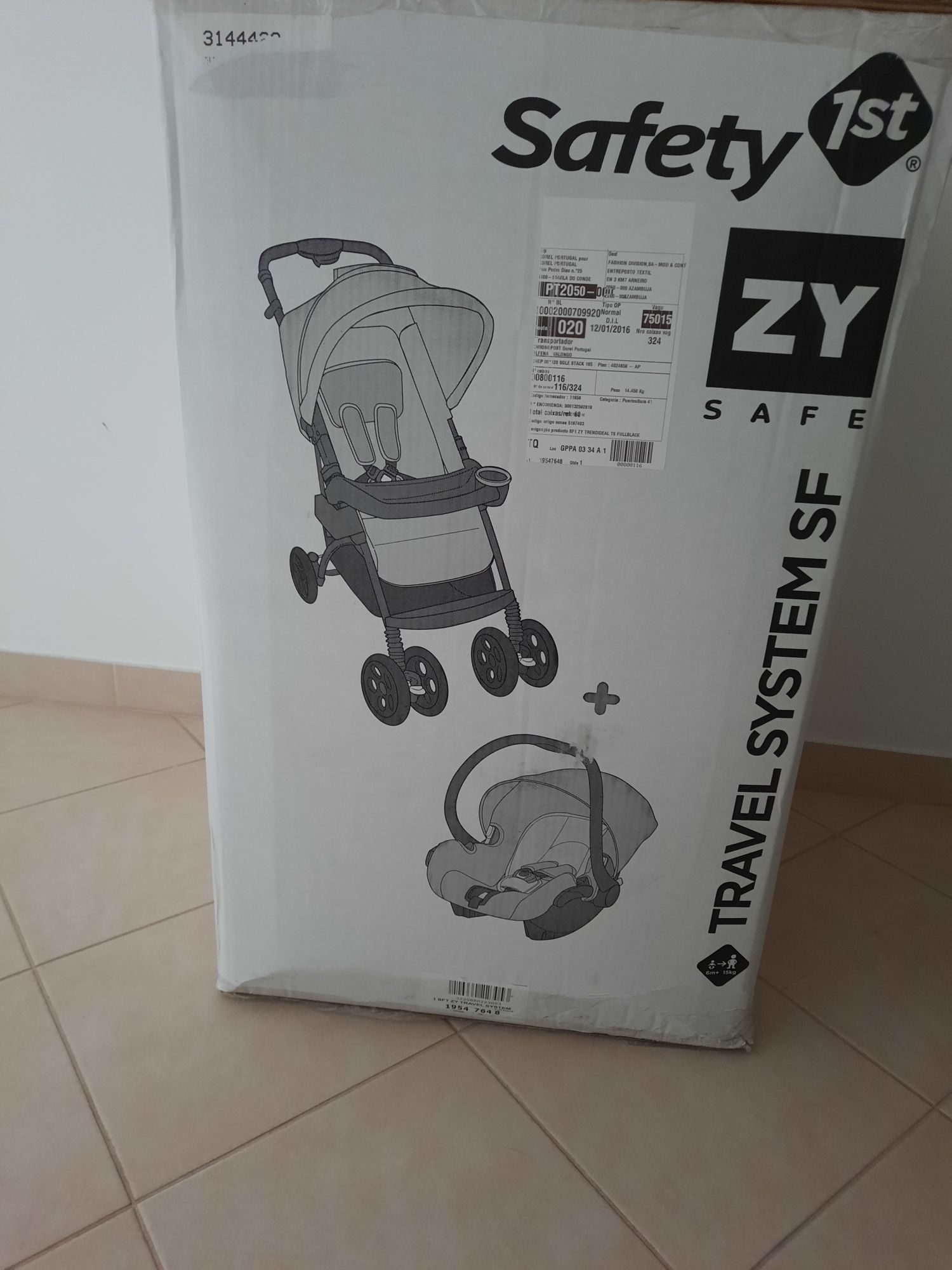 Carrinho de bebé Safety 1st-Travel System SF em preto