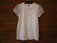 Bluzka koszulka dziewczęca z krótkim rękawem Coccodrillo r. 146 biała