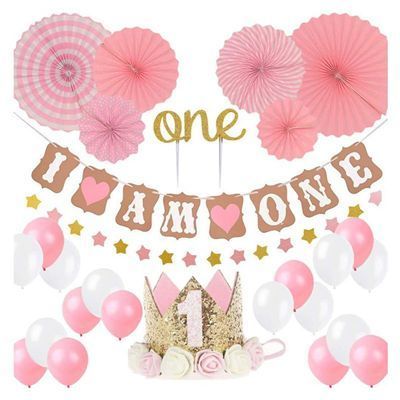 Balony Urodzinowe Na Roczek Dla Dziewczy Zestaw