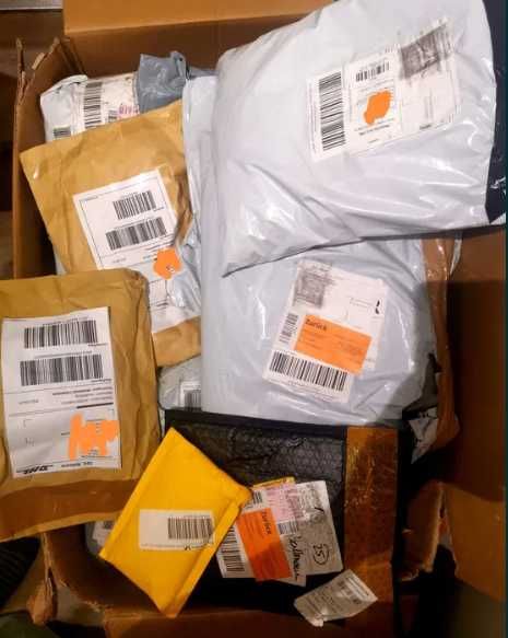 Box karton 7 szt. Nieodebrane paczki z Niemiec Amazon, Ebay