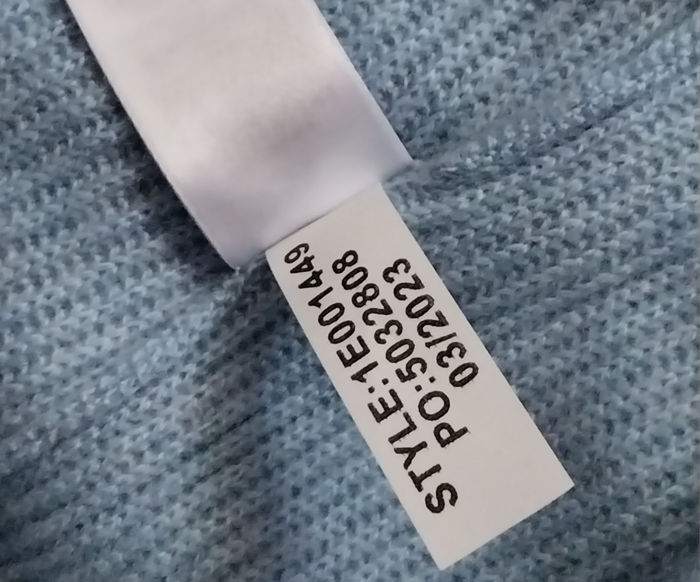 Prążkowany sweter męski jasnoniebieski kaszmir 100% XL