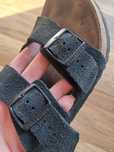 Birkenstock 43 czarne klapki Arizona skórzane skóra  Arizona soft foot