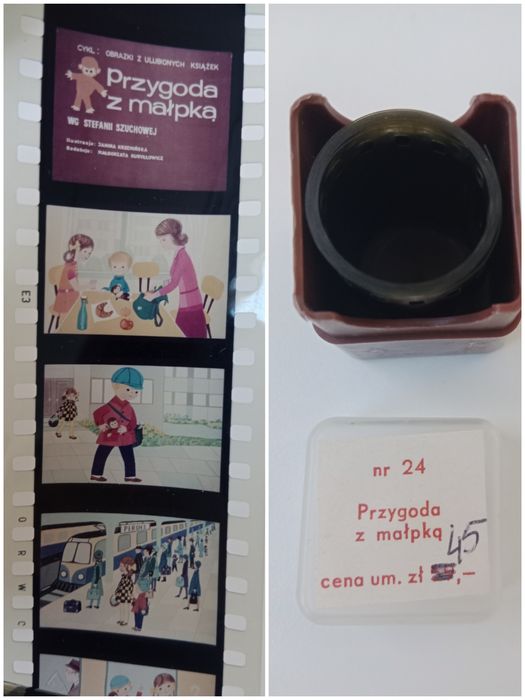 Przygoda z małpką klisza do projektora rzutnika PRL