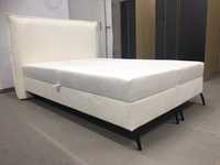 Nowość łóżko Kontynentalne tkanina sztruks styl loft nogi metalowe