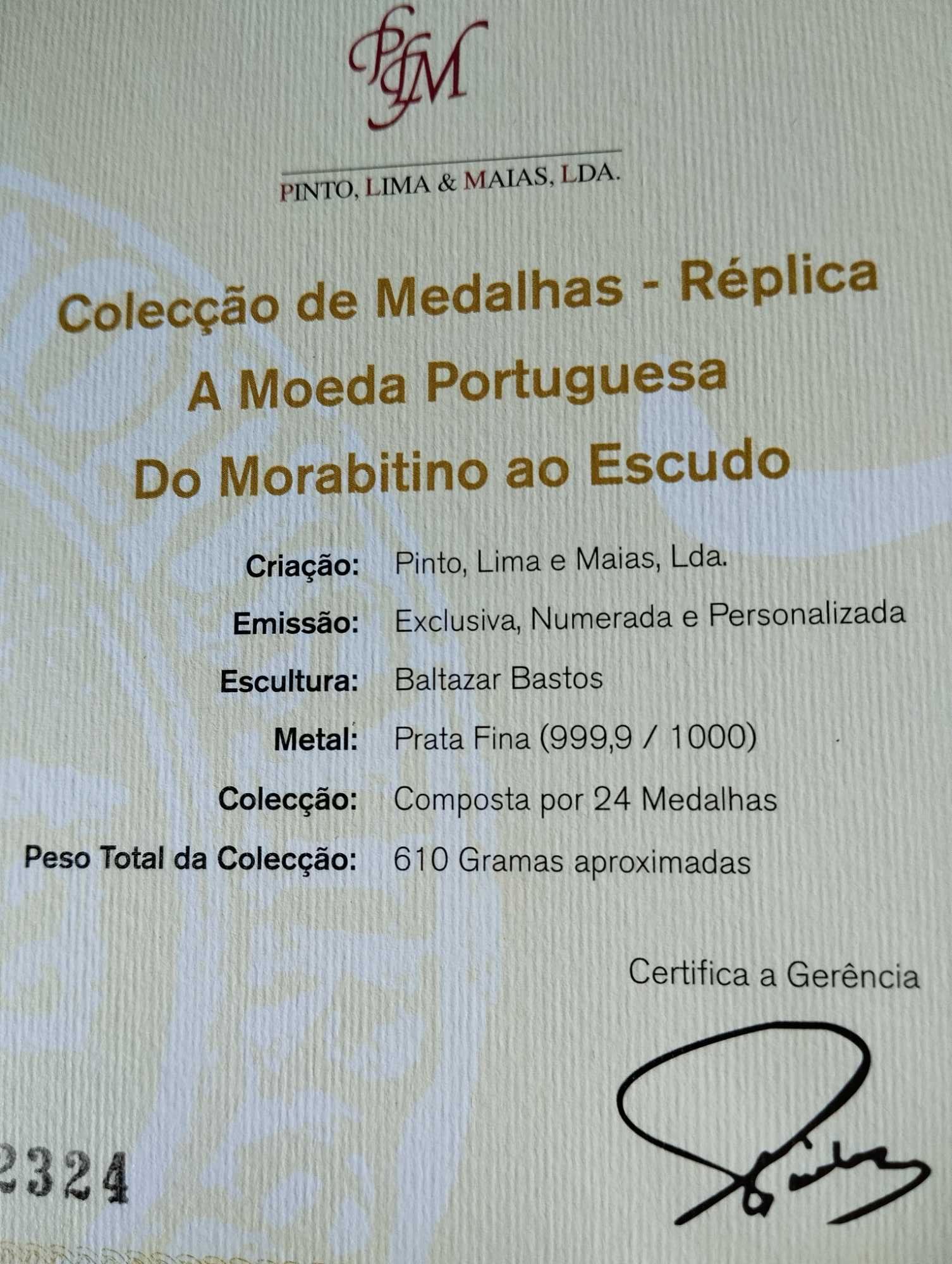 24 Medalhas-Réplicas, "A Moeda Portuguesa do Morabitino ao Escudo",