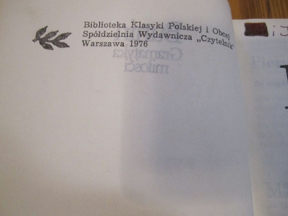 Gramatyka miłości I.Bunin