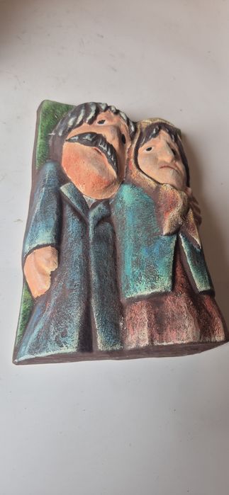 Plakieta ceramiczna z pieczęcią starocia PRL Galeria Czernicki T25