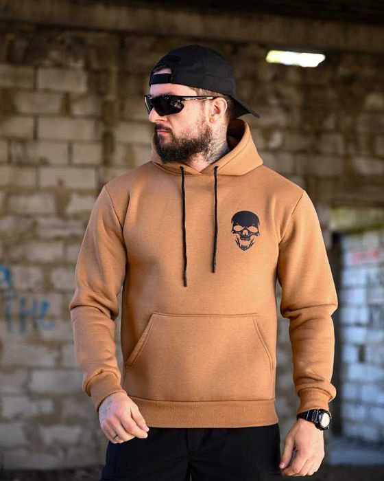 Тактичне худі на флісі «Донецька область», койот  без передоплати