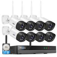 Sistema Vídeo Vigilância  8 Câmaras WIFI 3MP • Exterior IP67 • NOVO