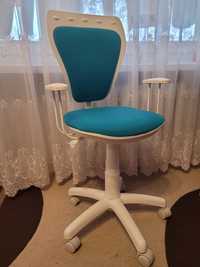 Krzesło obrotowe ministyle błękitne białe dla dziecka