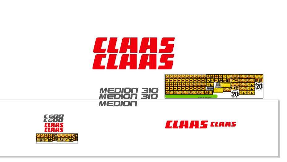 Наклейки на сільськогосподарську техніку Claas, Lemken, John Deere