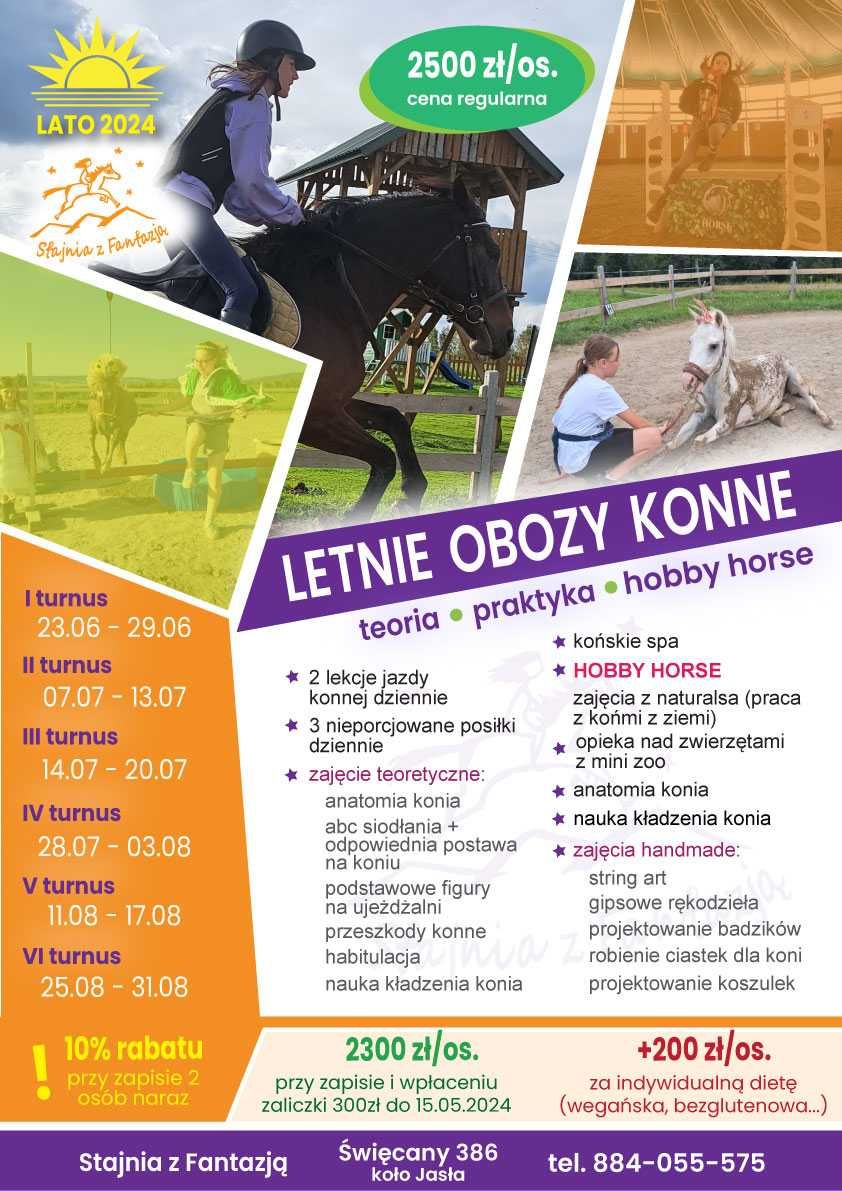 Kolonie, obóz jeździecki, obóz konny dla dzieci wakacje 2024