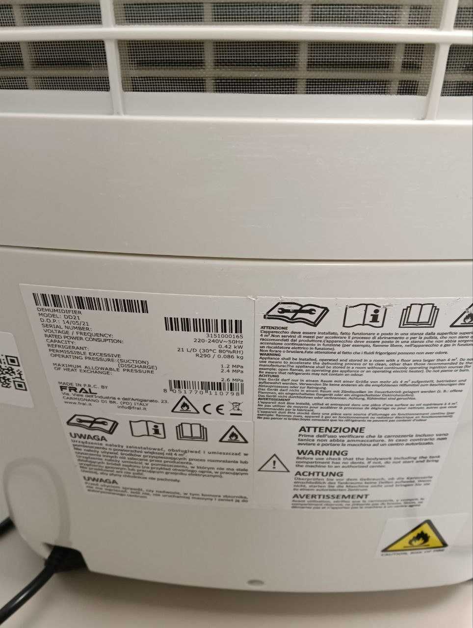 Osuszacz powietrza FRAL Dry Digit 21LCD