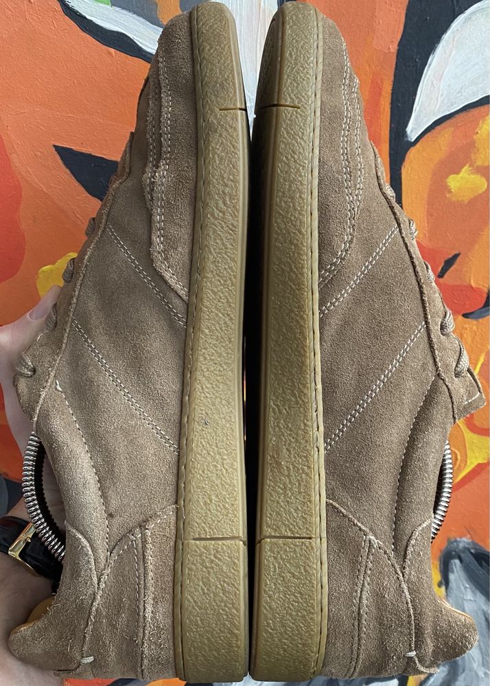 Massimo Dutti кроссовки кеды 43 размер кожаные коричневые оригинал