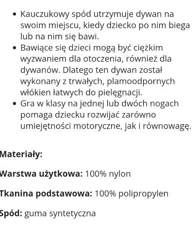 IKEA HEMMAHOS Nowy dywan dziecięcy szary gra w klasy 100x160 cm