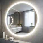 Novo! Espelho Redondo 60cm luz LED anti-embaciamento WC casa de banho