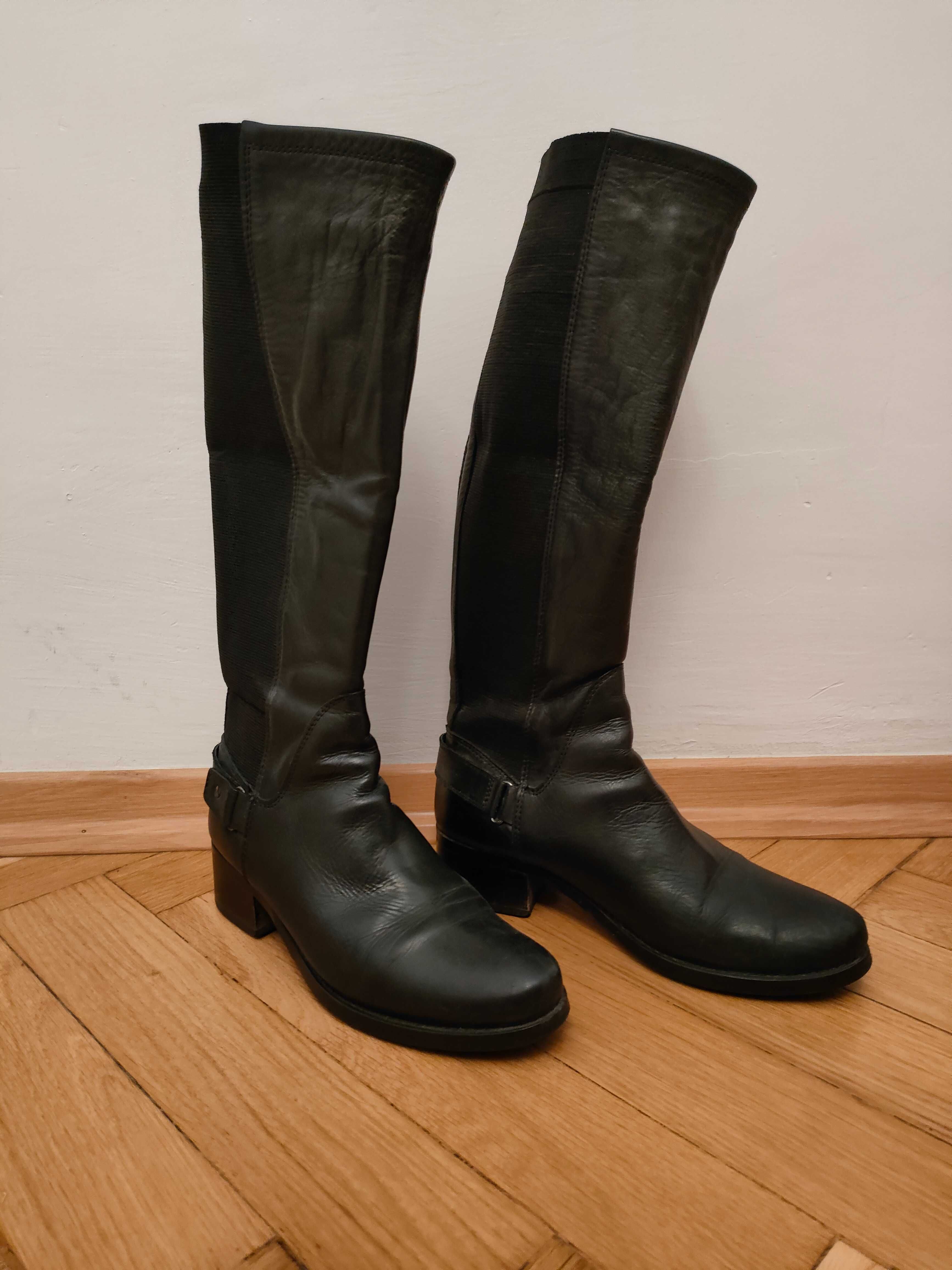 Buty damskie zimowe kozaki oficerki nr.38