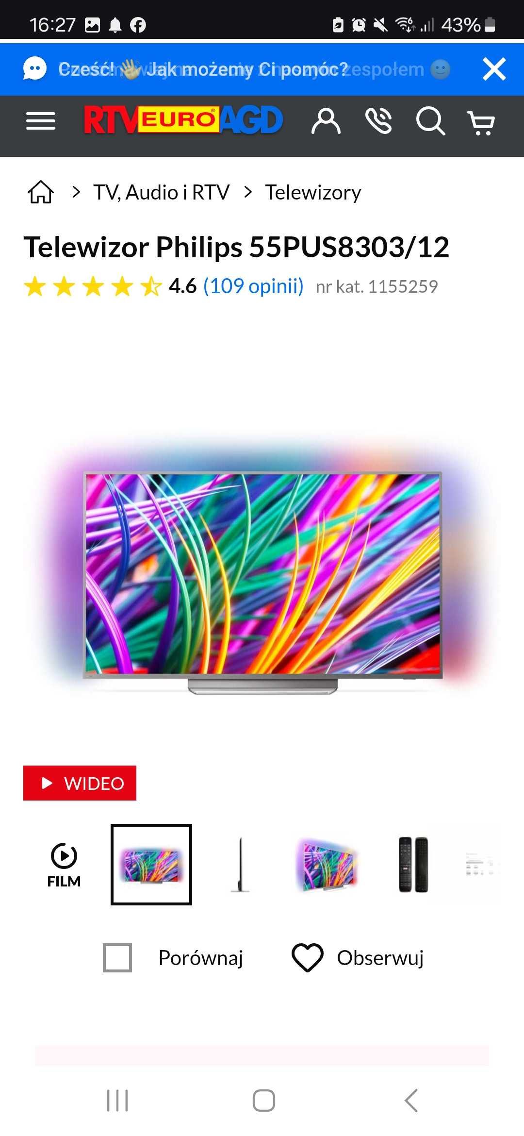 Tv Philips 55PUS8303/12 Ultra Slim 4k UHD LED Ambilight