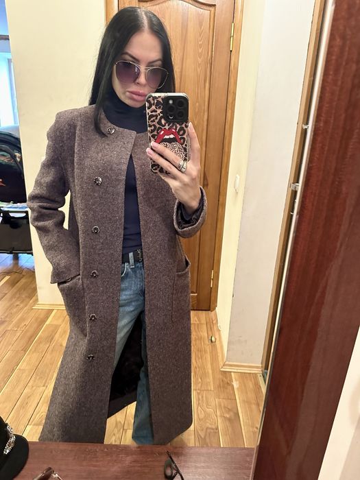 Пальто кардиган жіночий альпака