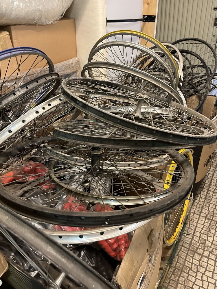 Lote de peças de bicicleta