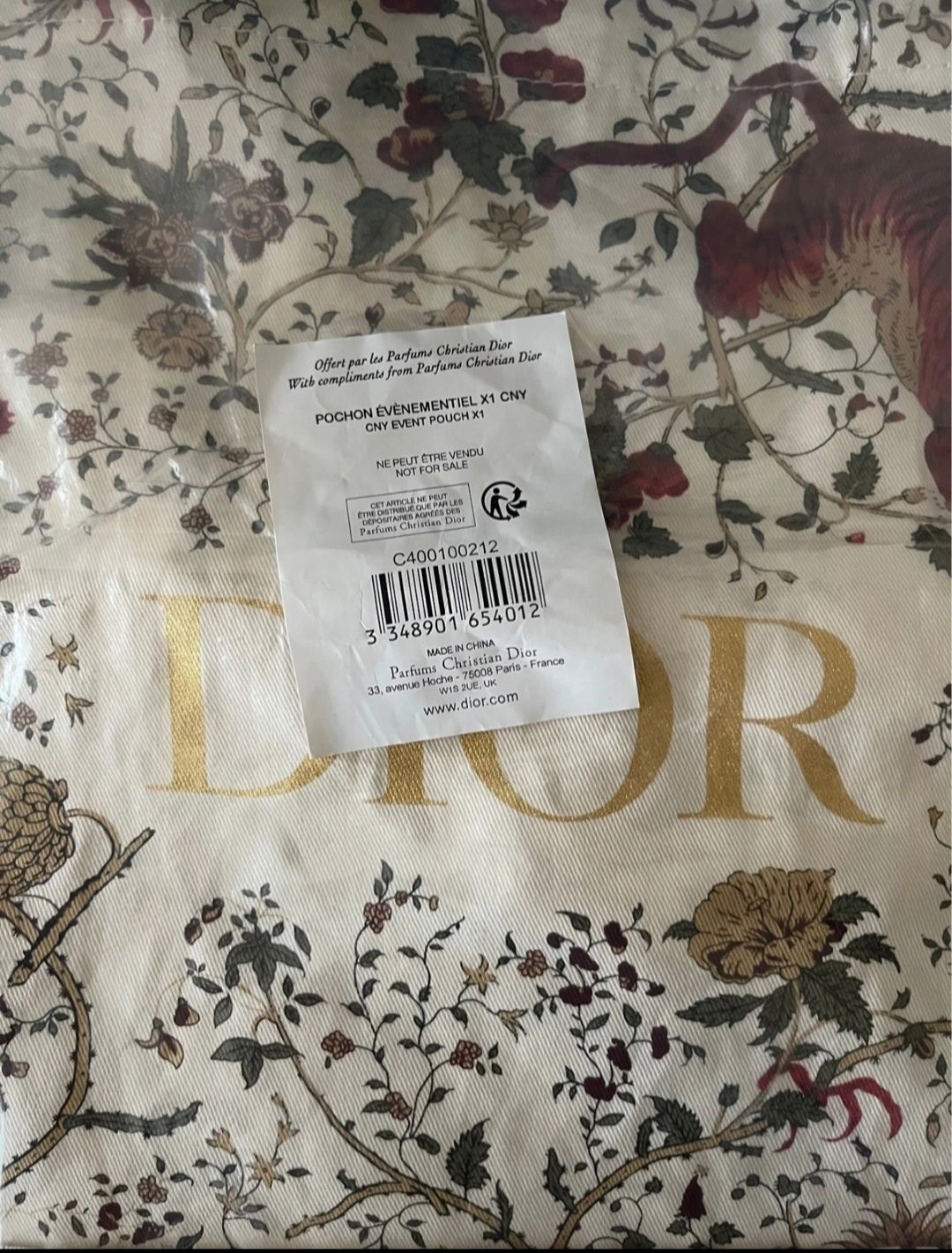 Oryginalna torba na zakupy marki Christian Dior