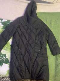 Пальто пуховик куртка  женское длинное теплре размер l-xl