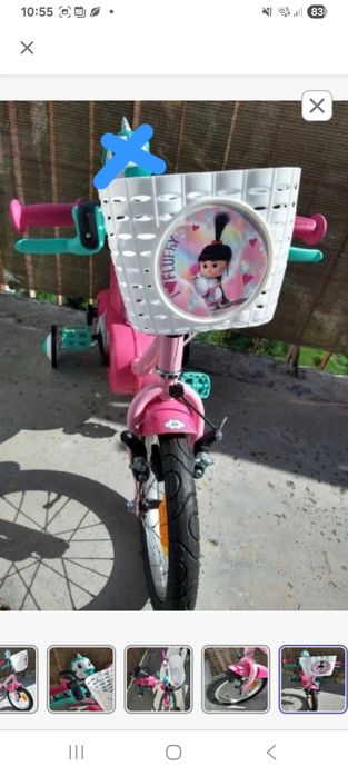 Rowerek dla Dziewczynki Btwin 500 unicorn 14 cali