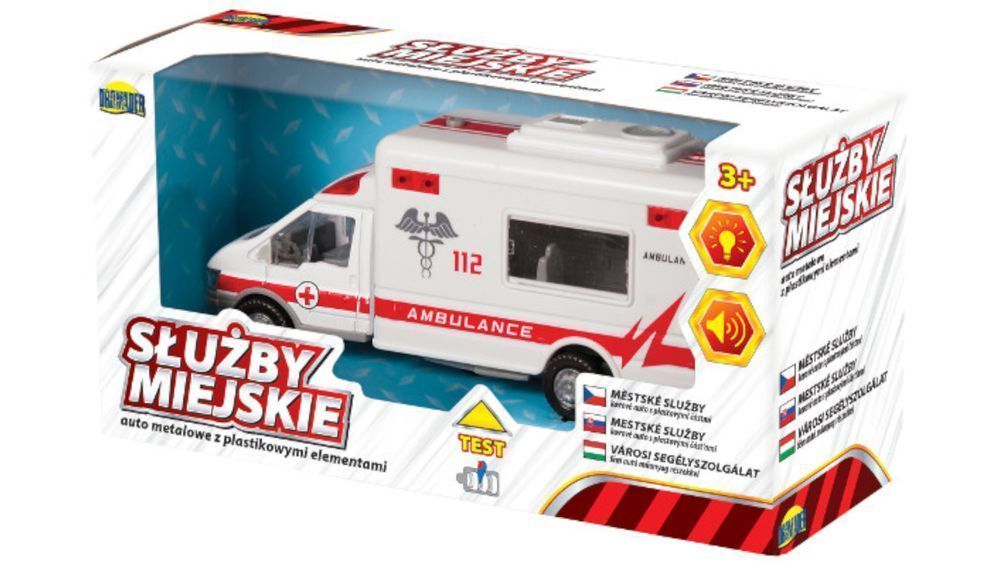 Auto Metalowe Karetka Pogotowia Ambulans Światło / Dźwięk