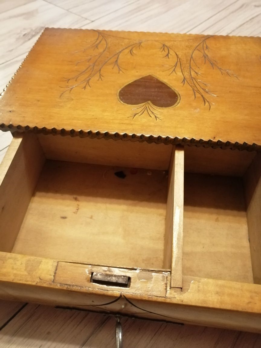 Stara drewniana szkatułka, szuflada :) vintage