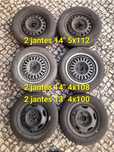 Jantes 14 5x112 Mercedes. 14 4x108 Peugeot. 13 4x100 Opel atrelado