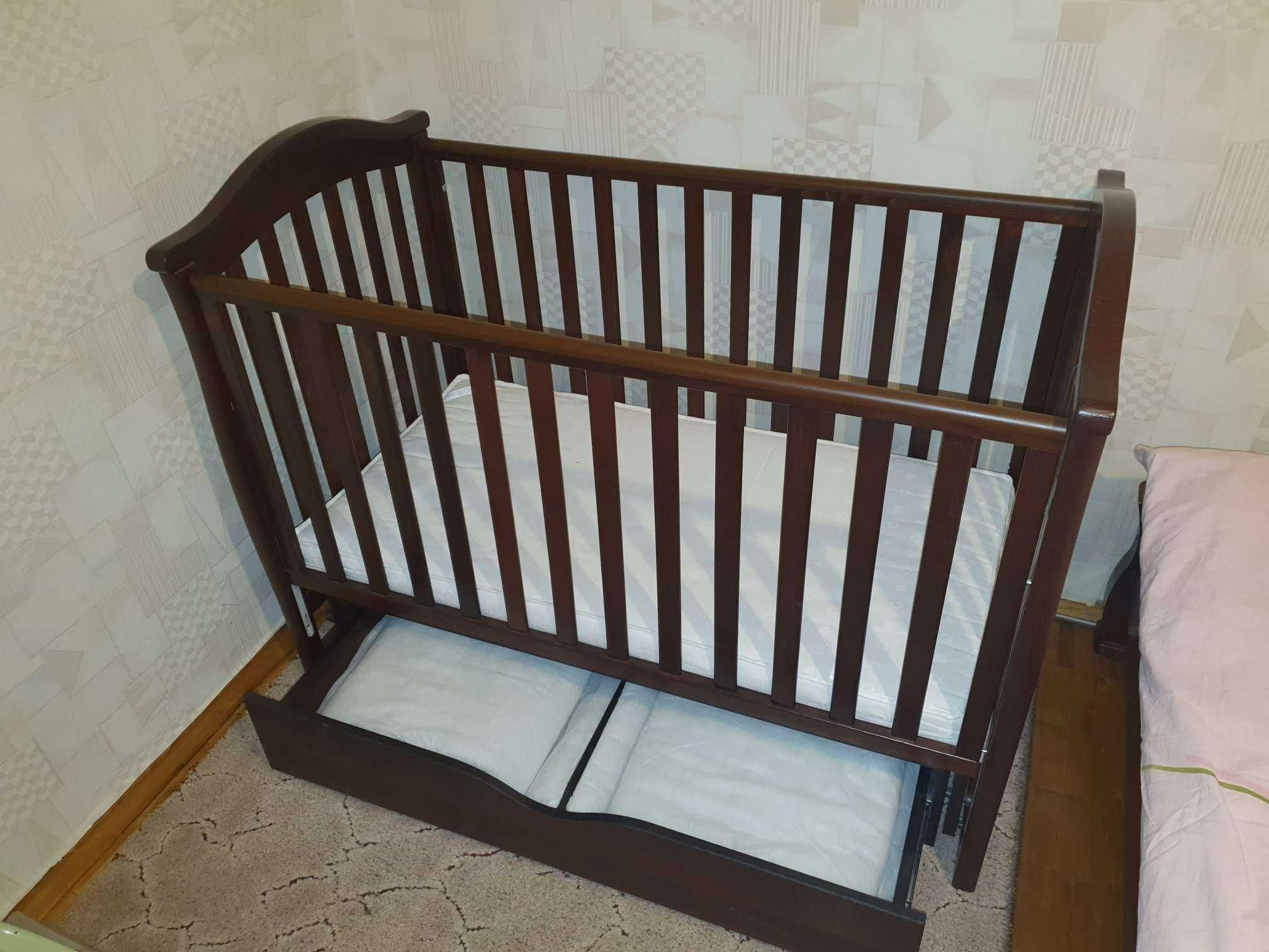 Детская кроватка Верес Соня ЛД3 с ящиком (Орех)