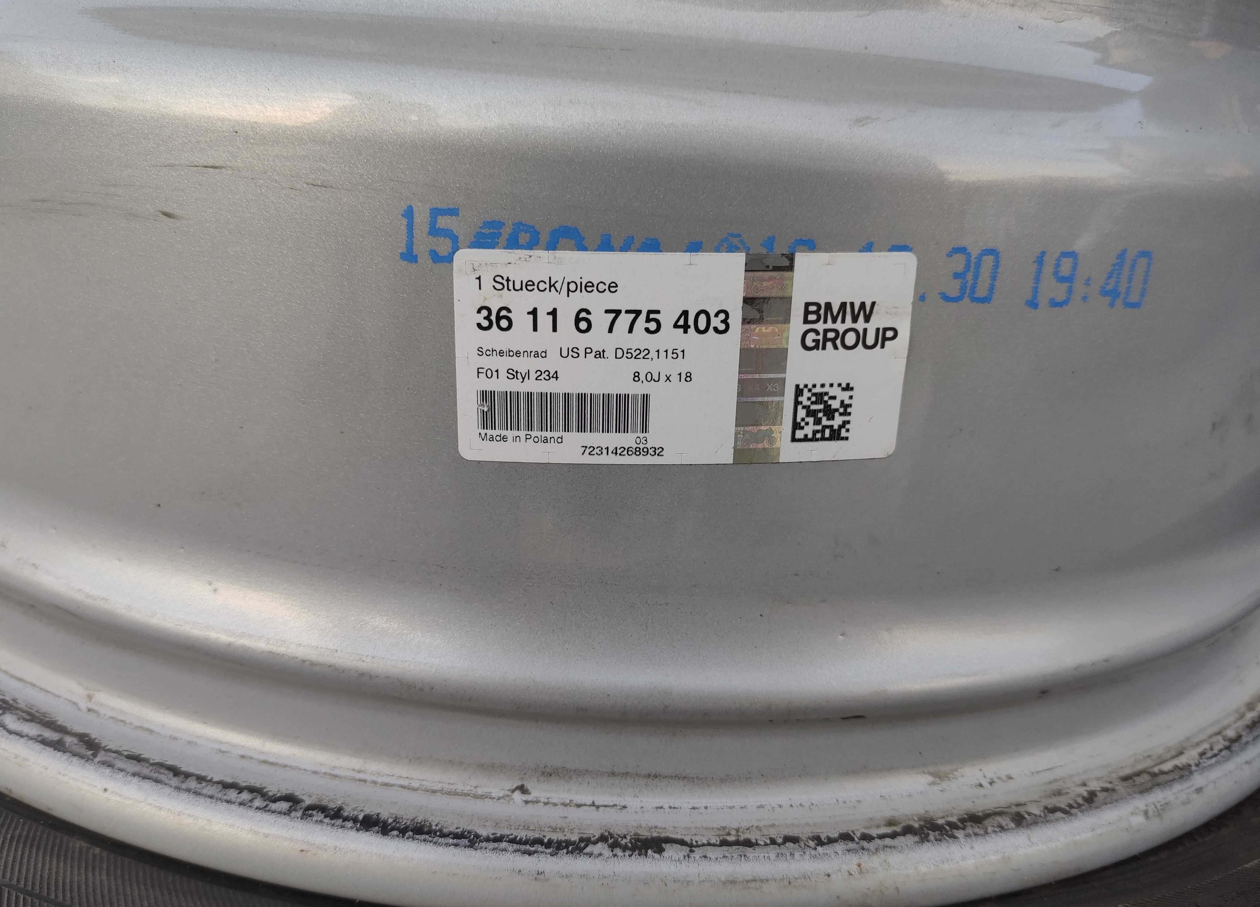 Диск литий оригінал БМВ BMW F01 F02 F07 R18 стиль 234 36116775403