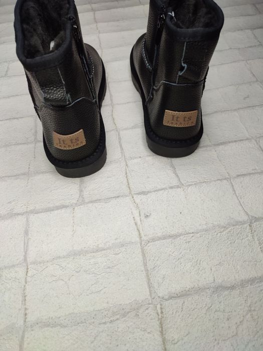 Угги мужские чёрные на молнии 8854