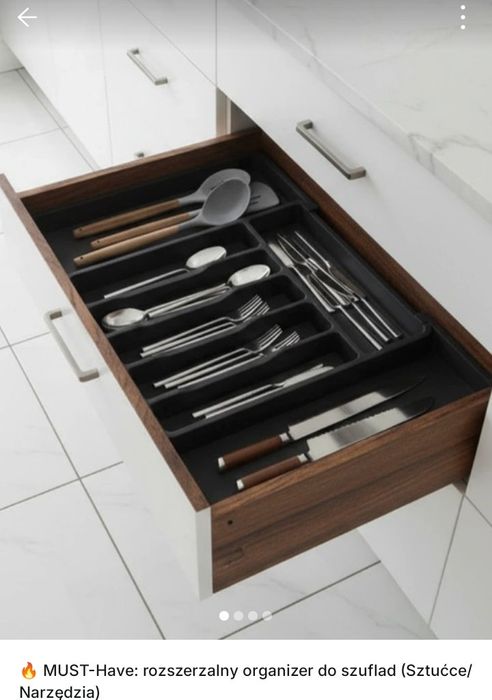 MUST-Have: rozszerzalny organizer do szuflad (Sztućce/Narzędzia)