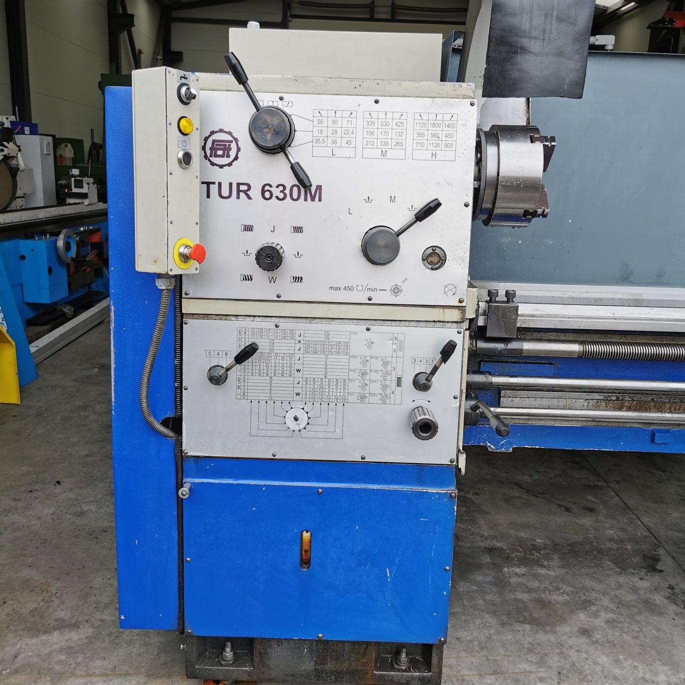 Tokarka TUR 630M x 2000 Remont Odczyt Newall Podtrzymka Okular