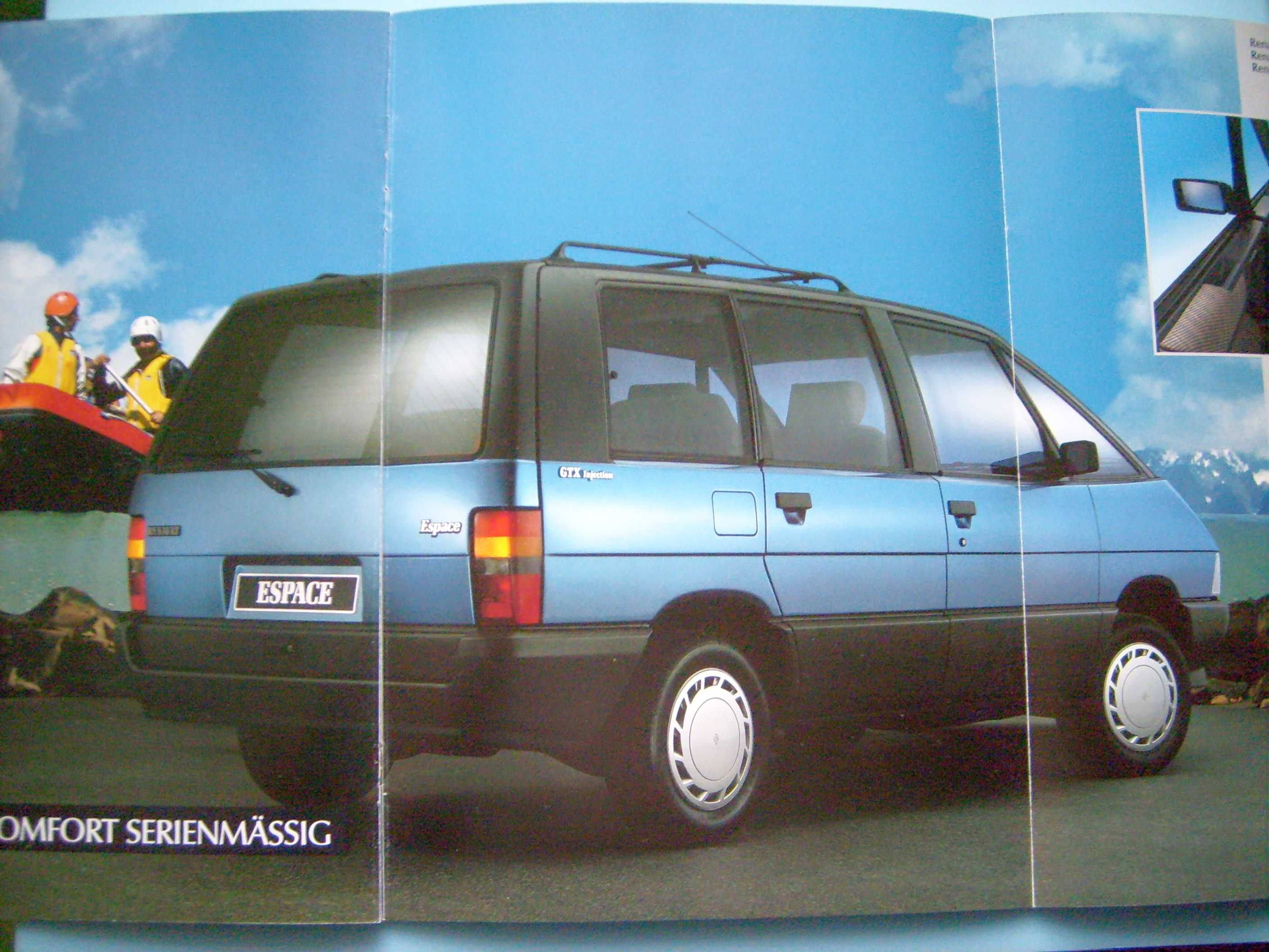 RENAULT ESPACE Mk1 FL '89 równiż Quadra / prospekt 32 strony BDB